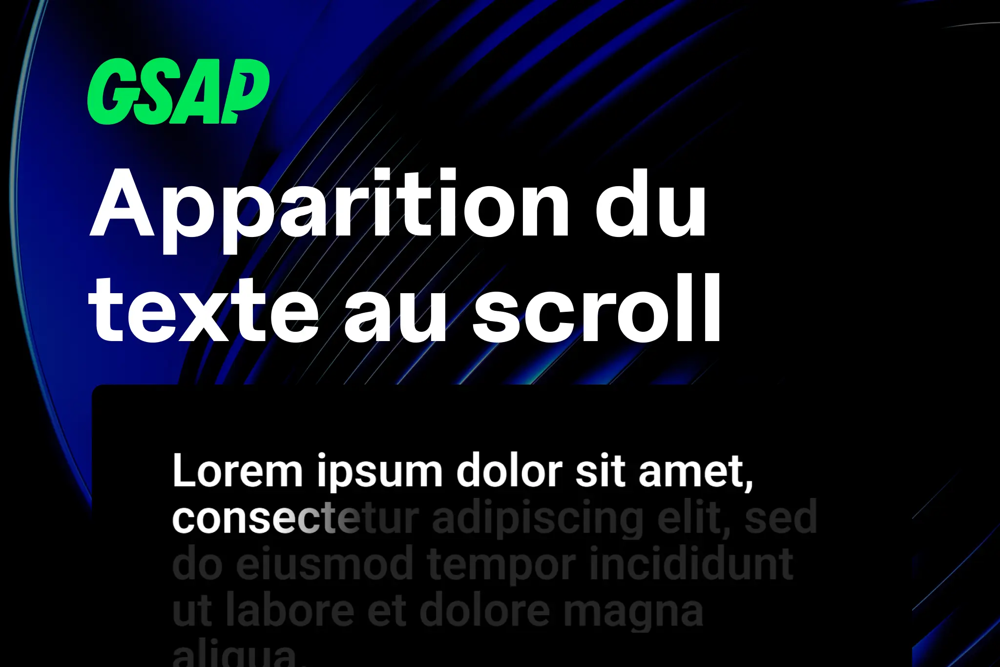 Apparition du texte au scroll avec Elementor et GSAP