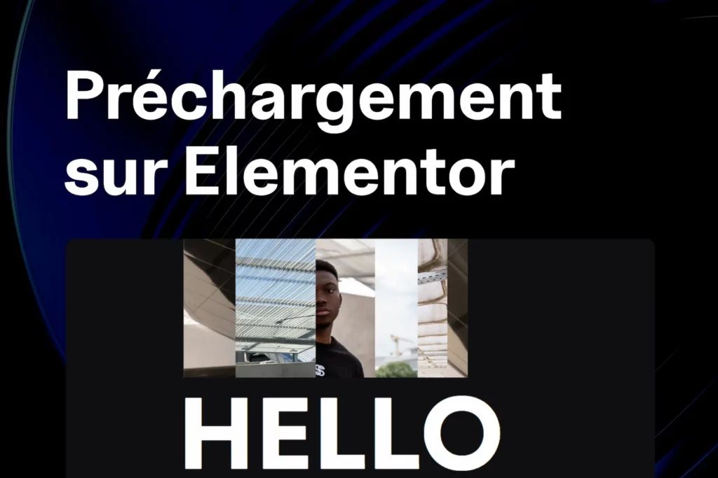 Préchargeur avec un compteur et une image sur Elementor
